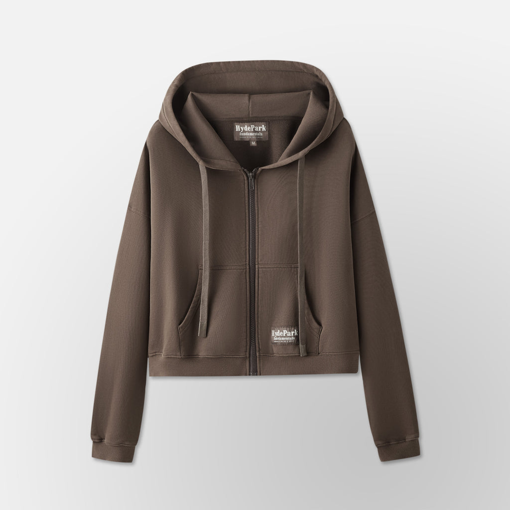 Women’s Crop Zip Hoodie - Coco