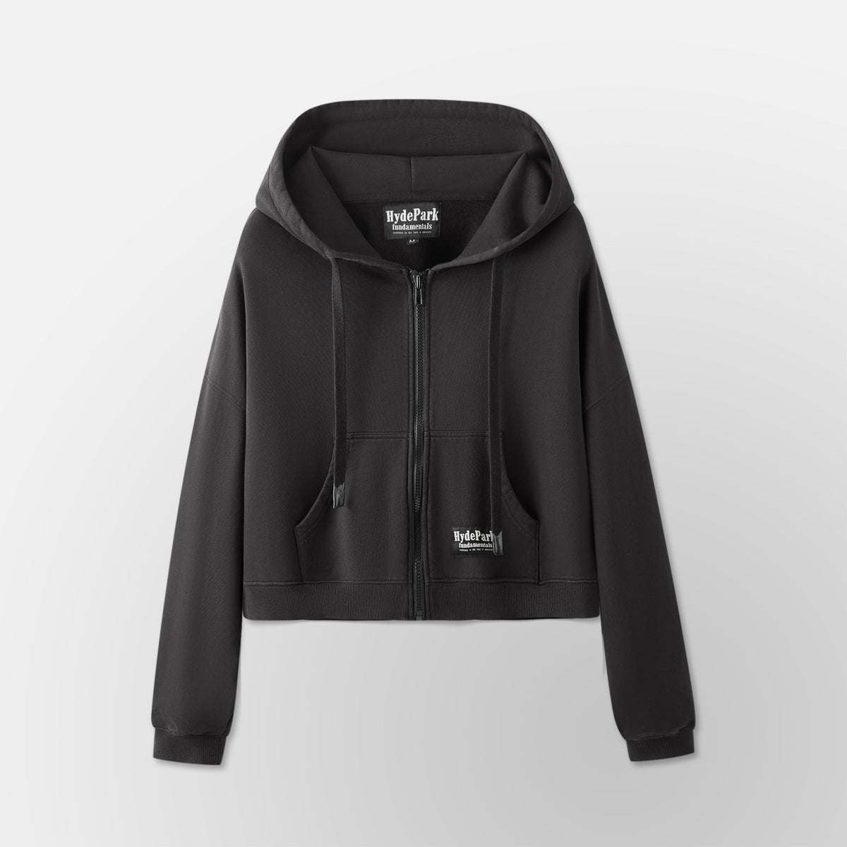 Women’s Crop Zip Hoodie - Black