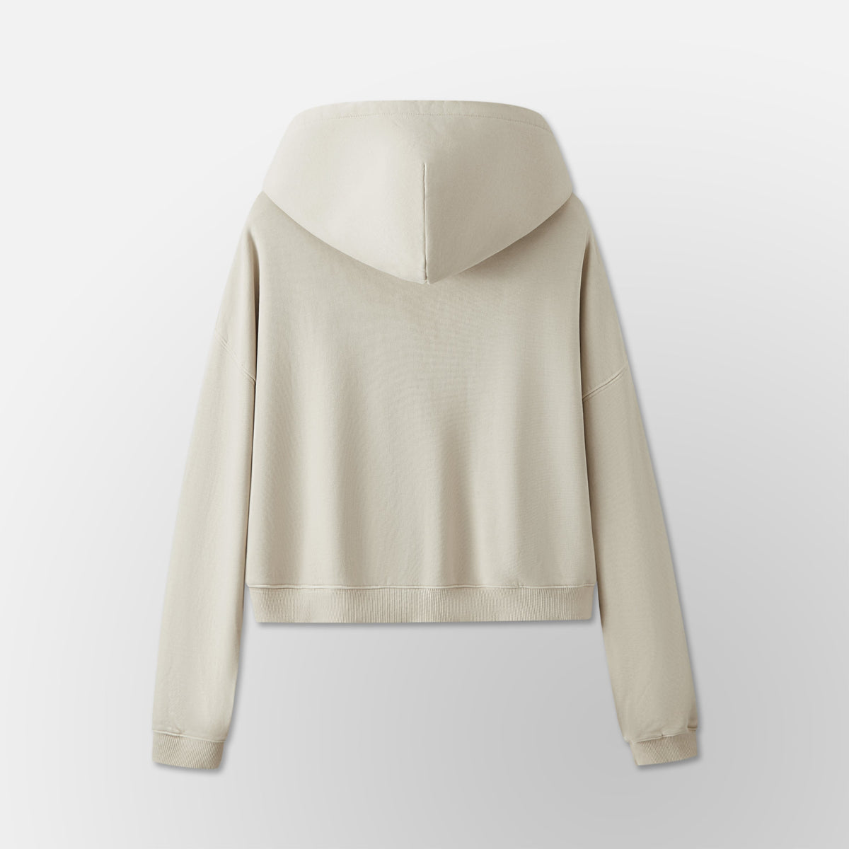 Women’s Crop Zip Hoodie - Cream