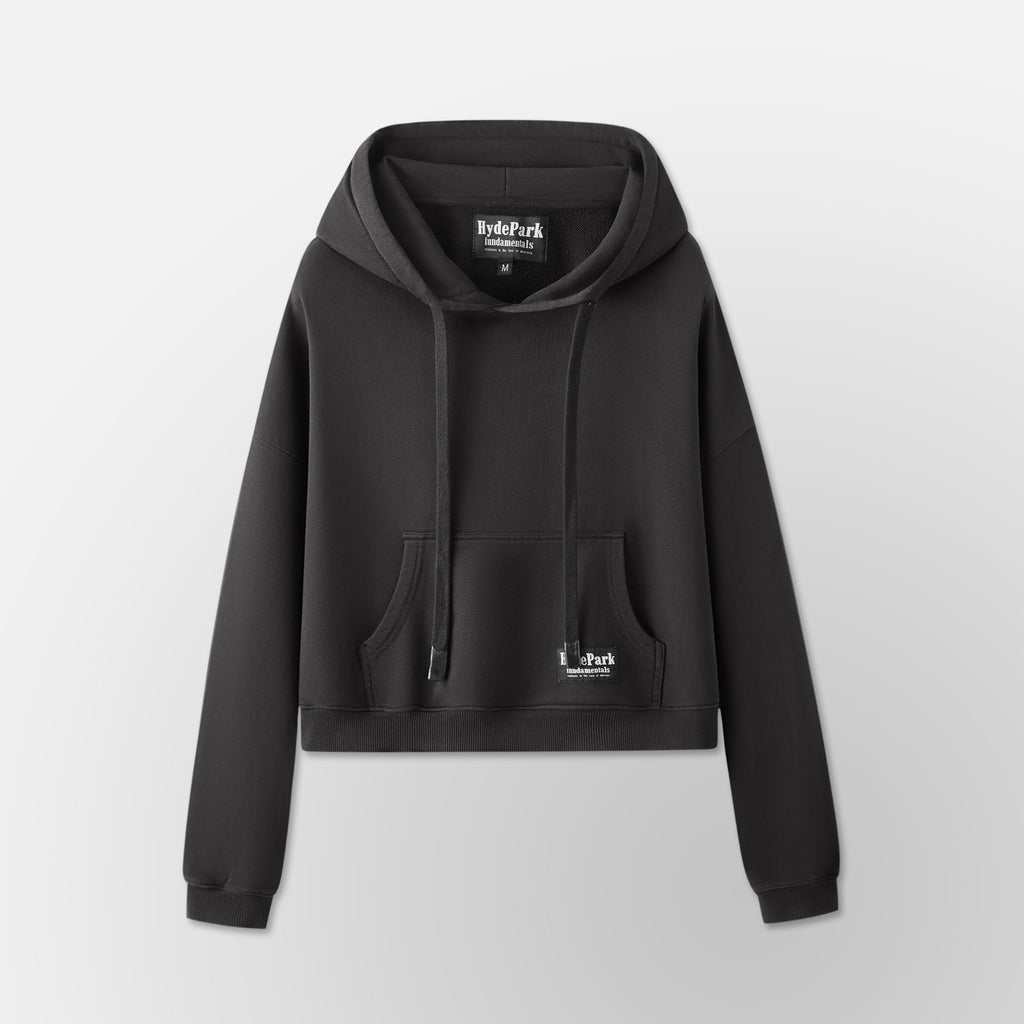 Women’s Crop Hoodie - Black