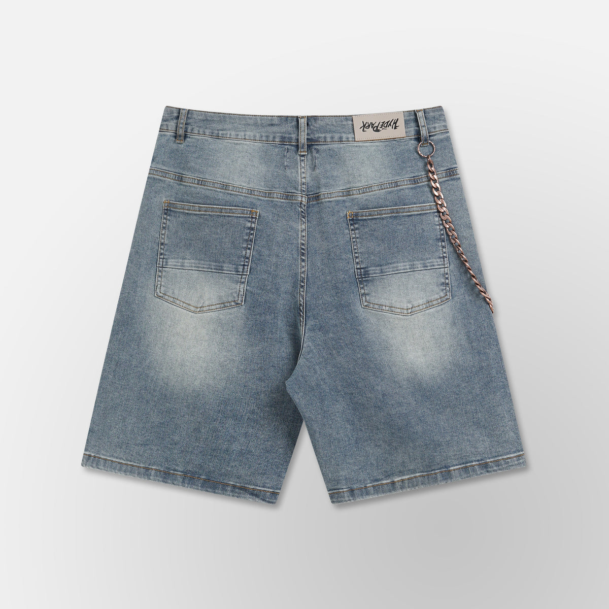 Studded Park Velocity Denim Short - Blue