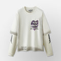 Yai-bolted camo heart -Cream purple camo