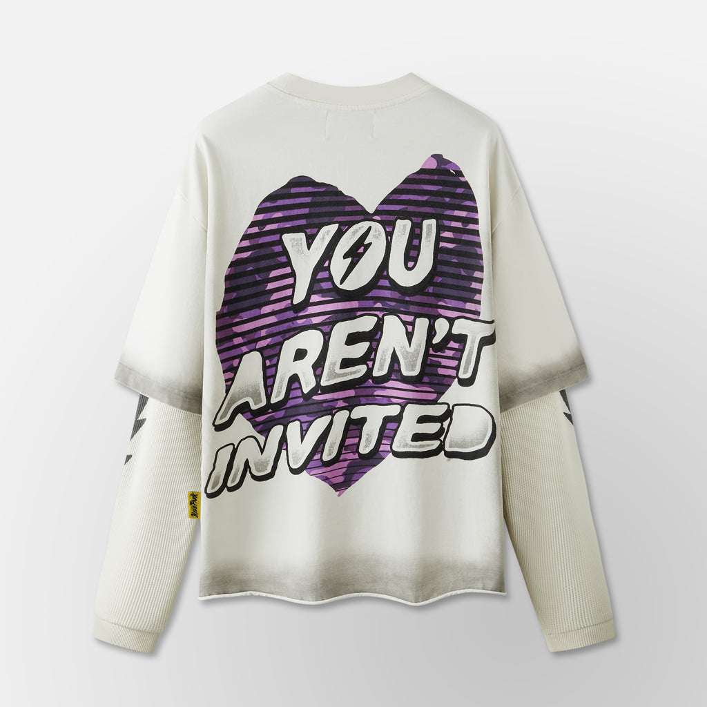 Yai-bolted camo heart -Cream purple camo