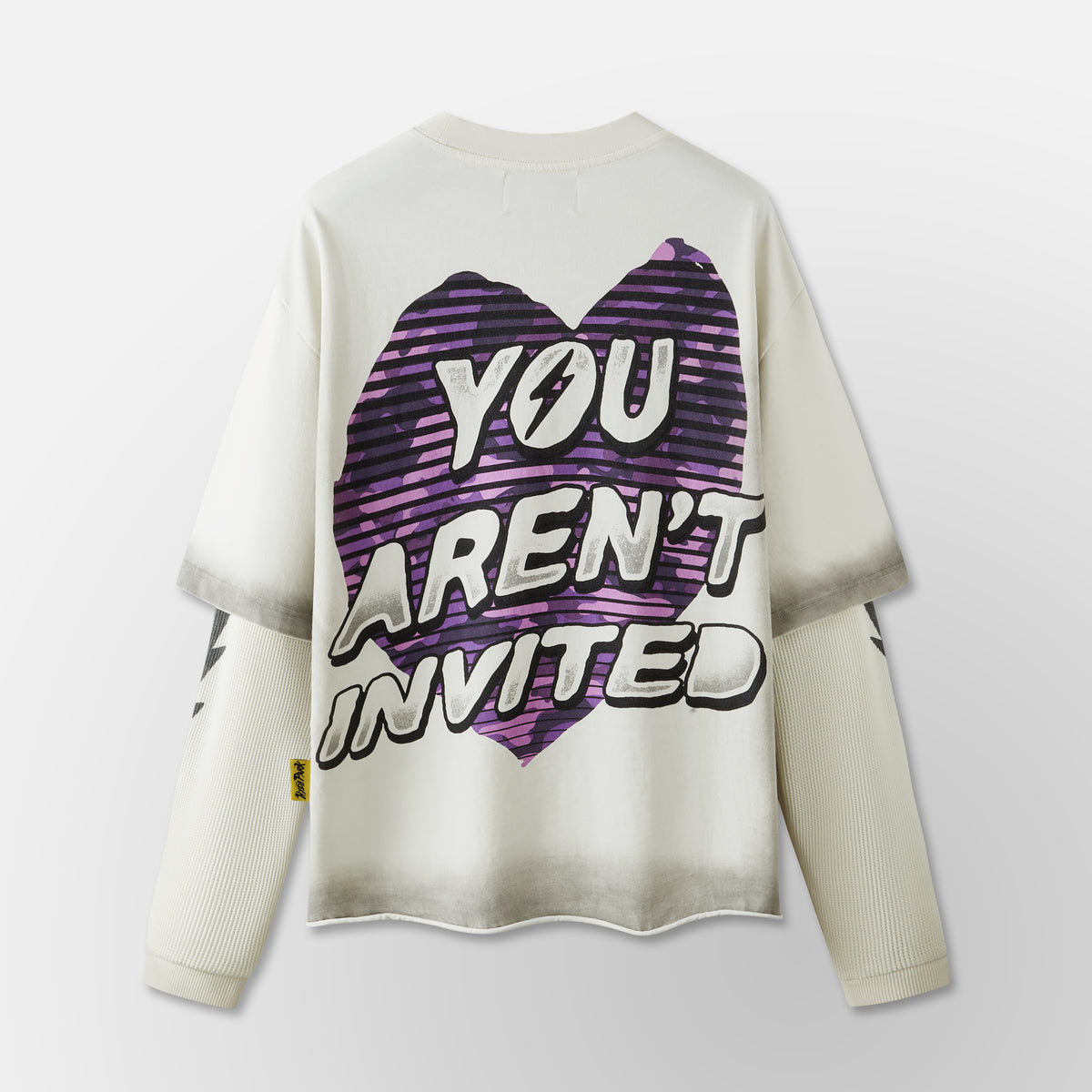 Yai-bolted camo heart -Cream purple camo