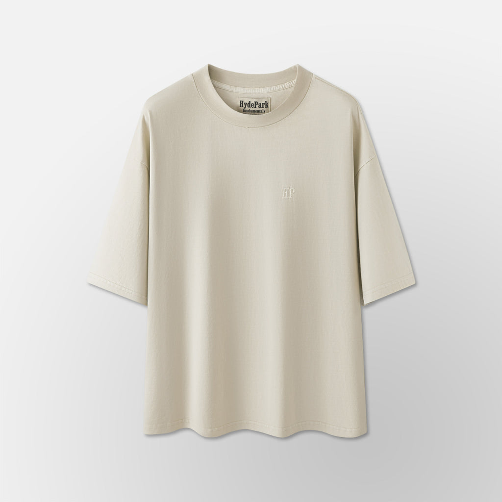 FNDMNTLS- Over Size Tee- Cream