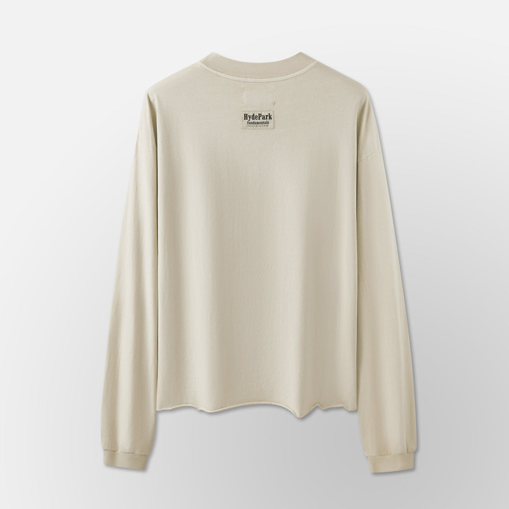 FNDMNTLS- Long Sleeve Tee- Cream