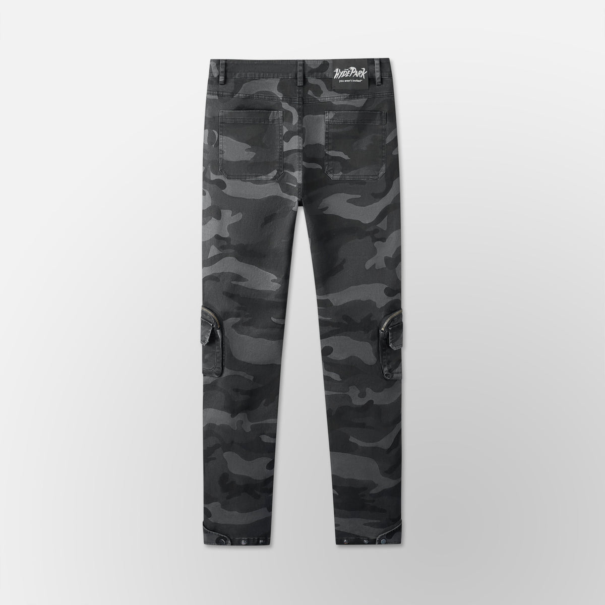 Skinny Vintage Cargo Pants - Black Camo