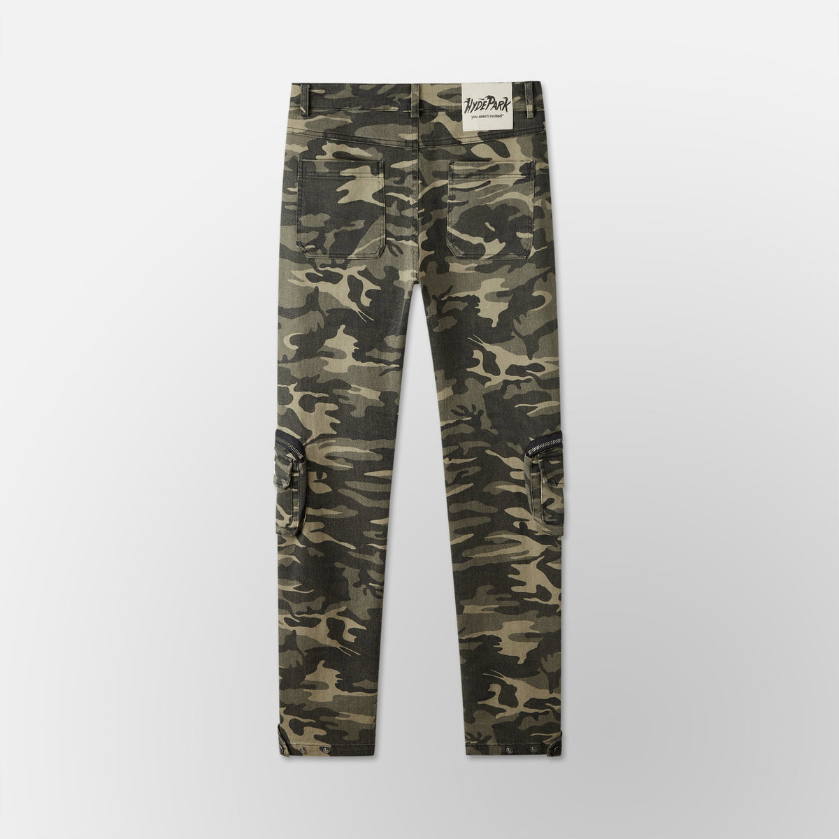 Skinny Vintage Cargo Pants - Green Camo