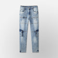 Skinny Vintage Cargo Pants - Blue Denim