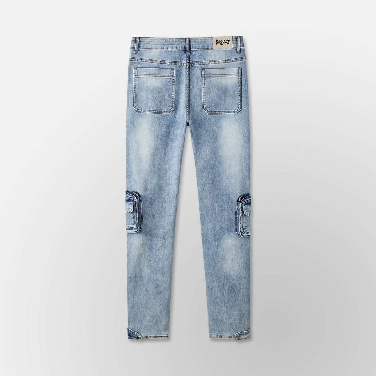 Skinny Vintage Cargo Pants - Blue Denim