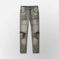 Skinny Vintage Cargo Pants - Black Denim