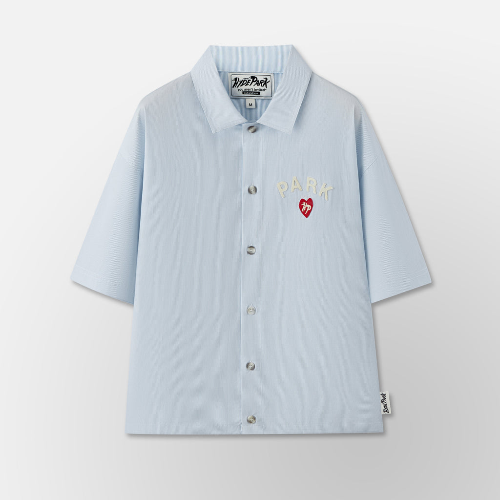 Casual Pin Stripe Shirt - Blue