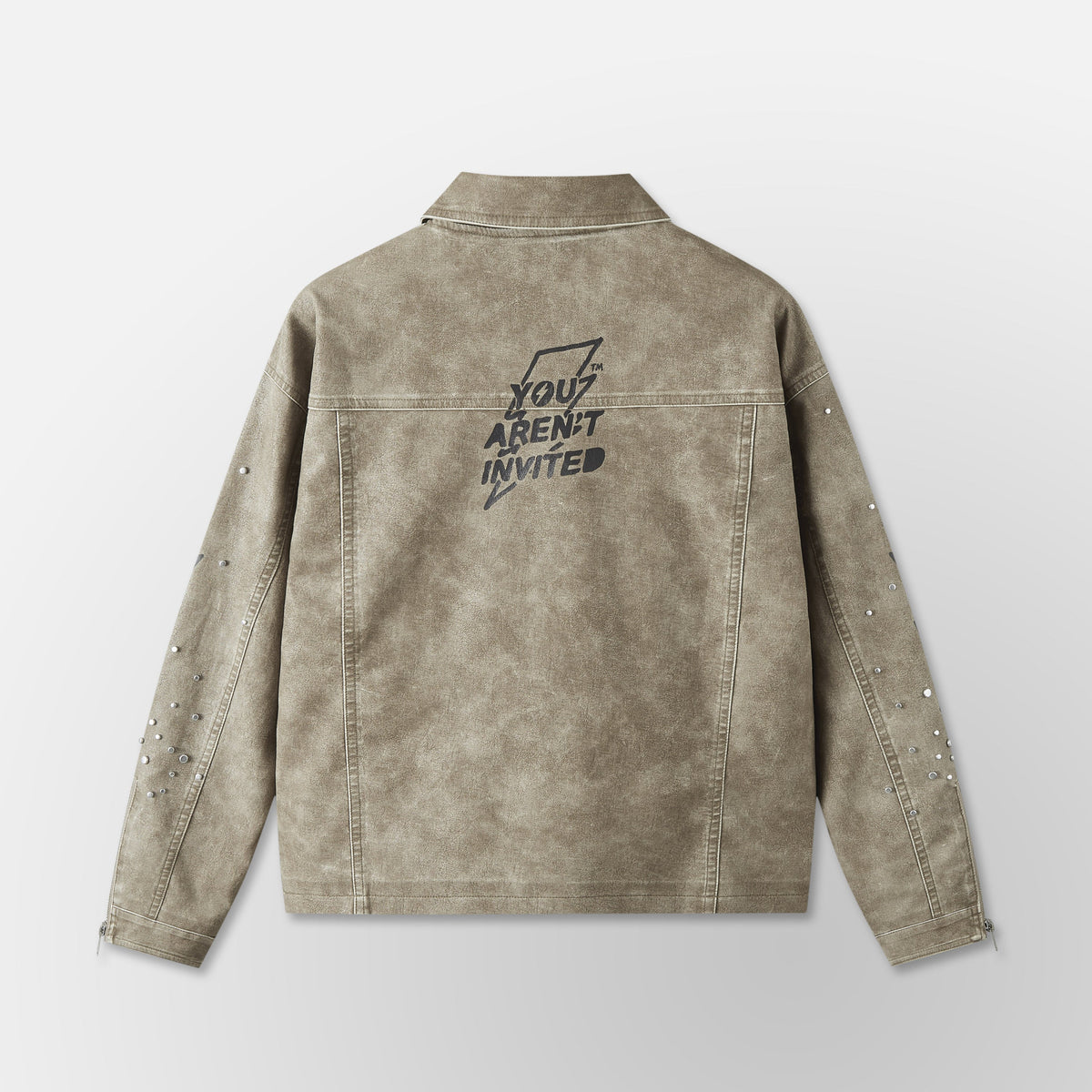Super Speed Racer Moto Jacket - Collar - Sand