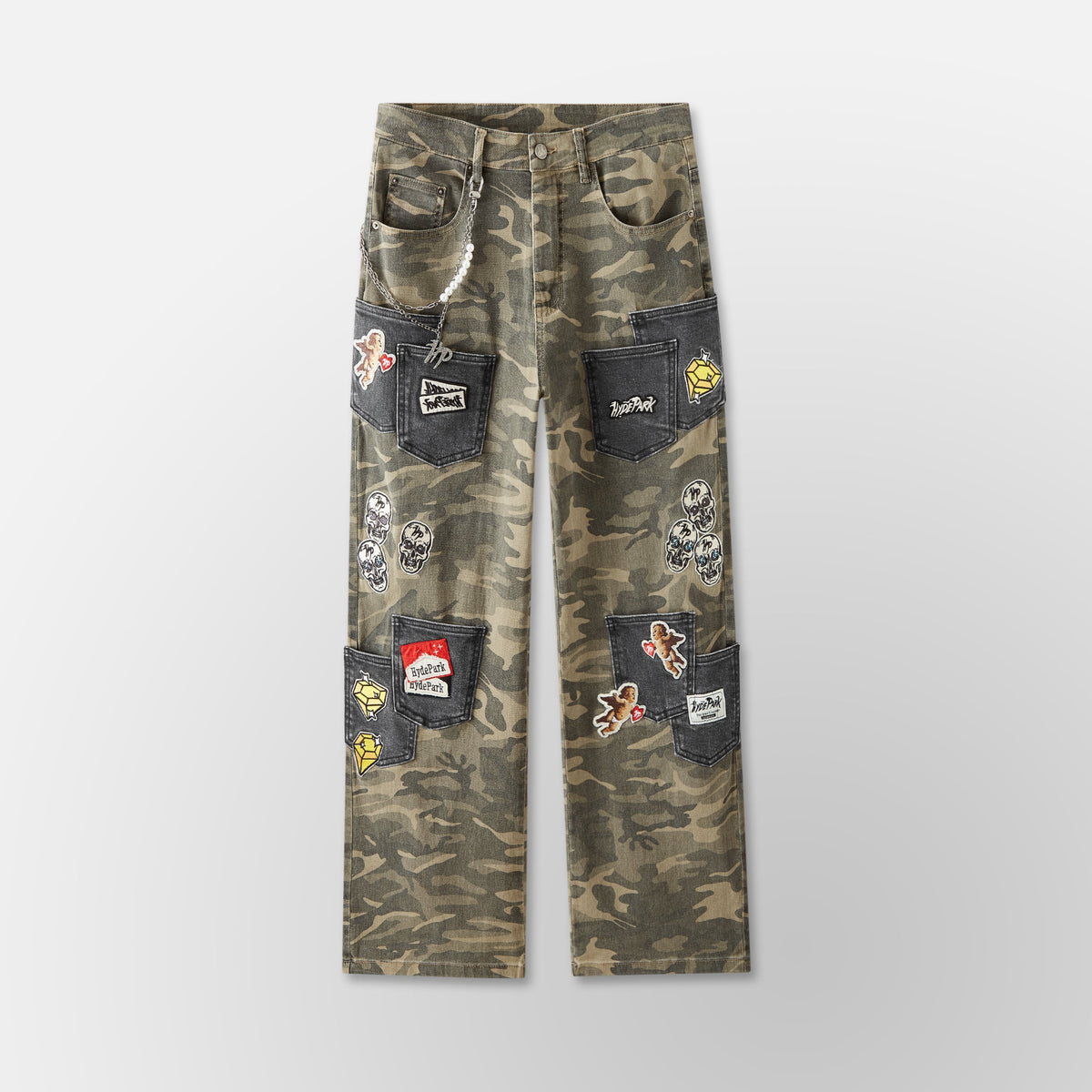 Pockets Everywhere Camo/Denim - Green Camo