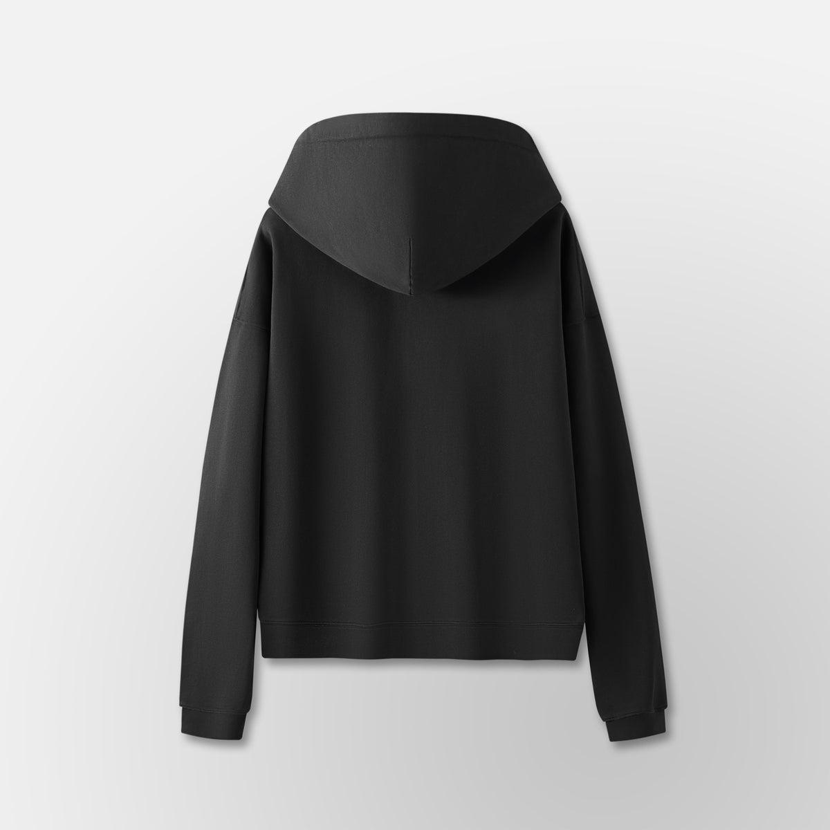 FNDMNTLS- Over Size Zip Hoodie- Black