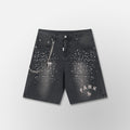 Studded Park Velocity Denim Short - Black